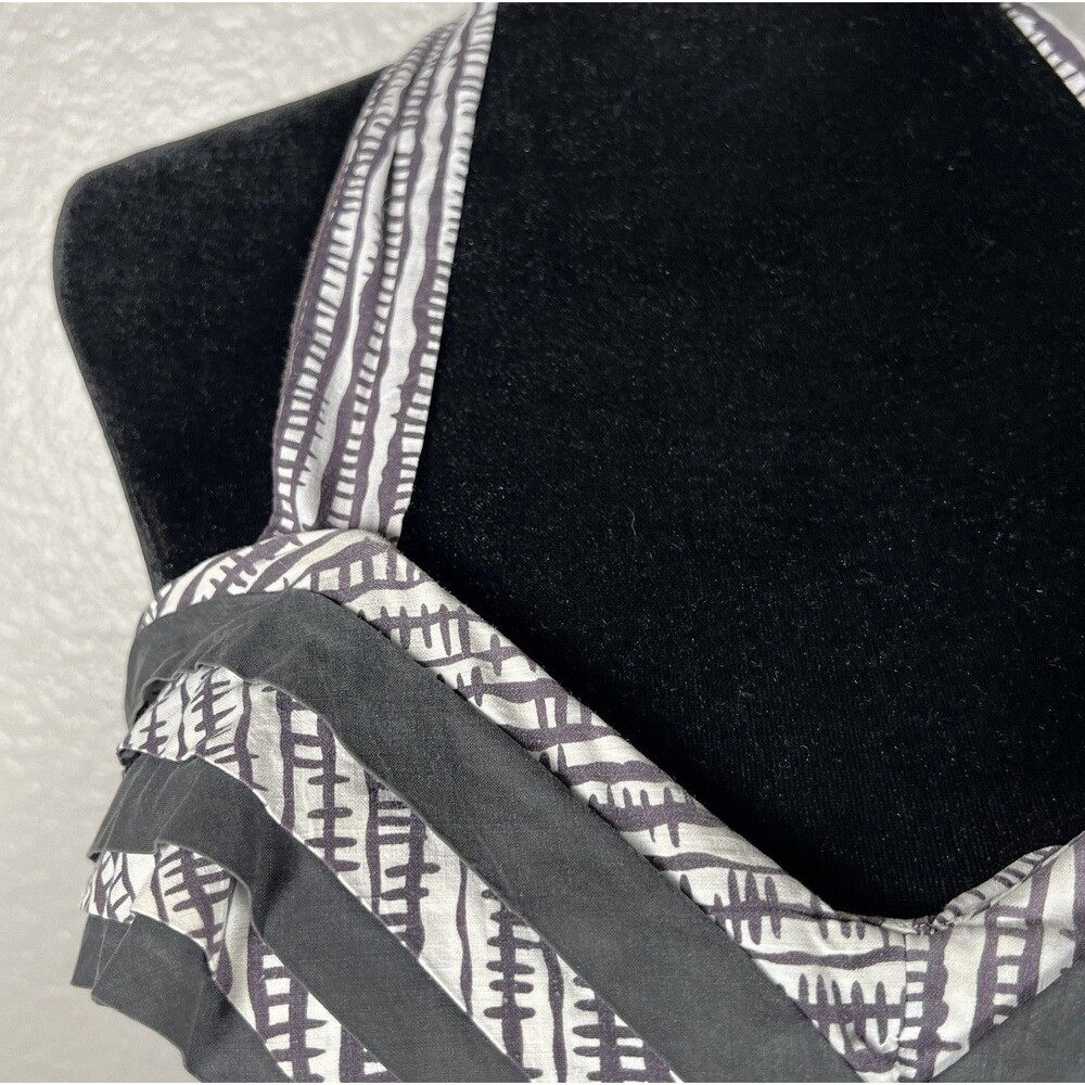 Vintage 1950s Sz 2P Black & White Full Skirt Halter Party Dress Rockabilly+Vest - Picture 5 of 12